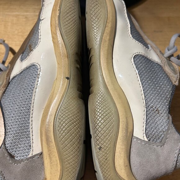 Prada 3163 Americas Cup Mixed Media Leather Low Top Lace-Up Sneaker 37.5 US/7.5 - Picture 15 of 16